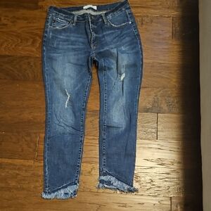 Kan Kan Women's Distressed Blue Jeans